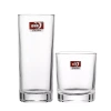 Cylindrical glass cup set, thickened transparent tea cups, home, hotel, bar, KTV glass water cups, washbasin straight cups Item Picture